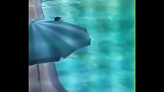 OMG&period;&period;&period;guy i solitarily met gets naked in my pool&excl;&excl;&excl;